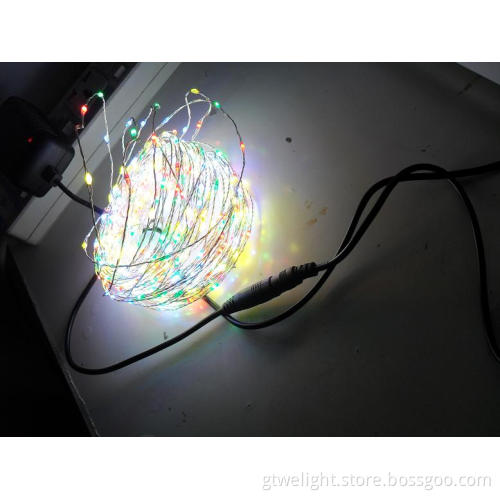 Blue Light LED Copper String Light by Cr2032